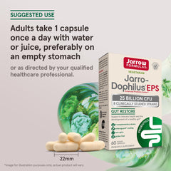 Jarrow Formulas etiqueta con ingredientes y sin alérgenos comunes visible