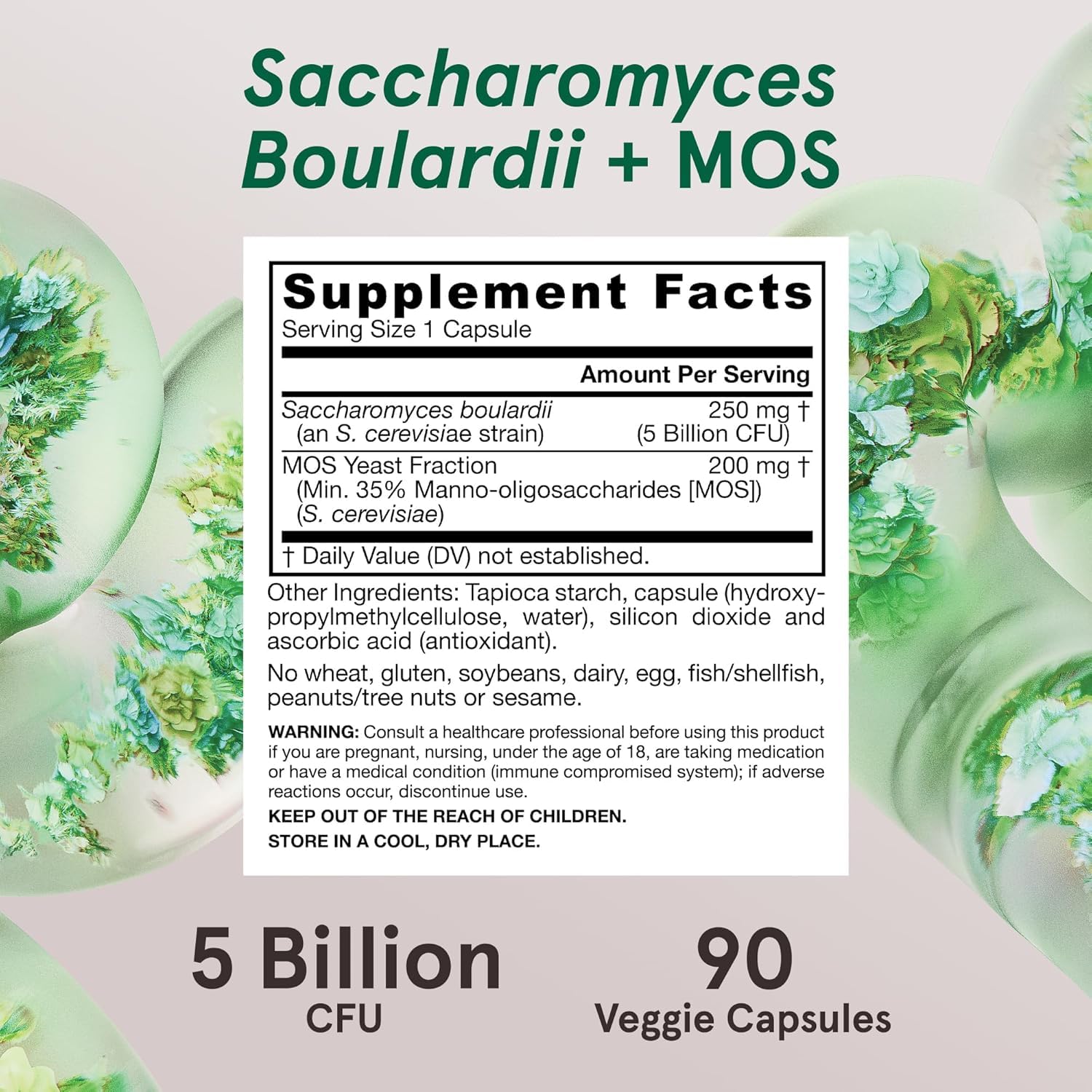 Jarrow Formulas etiqueta con información de ingredientes y dosificación