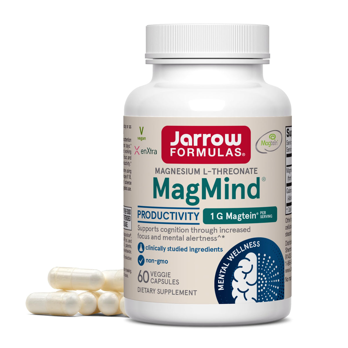 Jarrow Formulas frasco frontal mostrando la etiqueta y beneficios claros