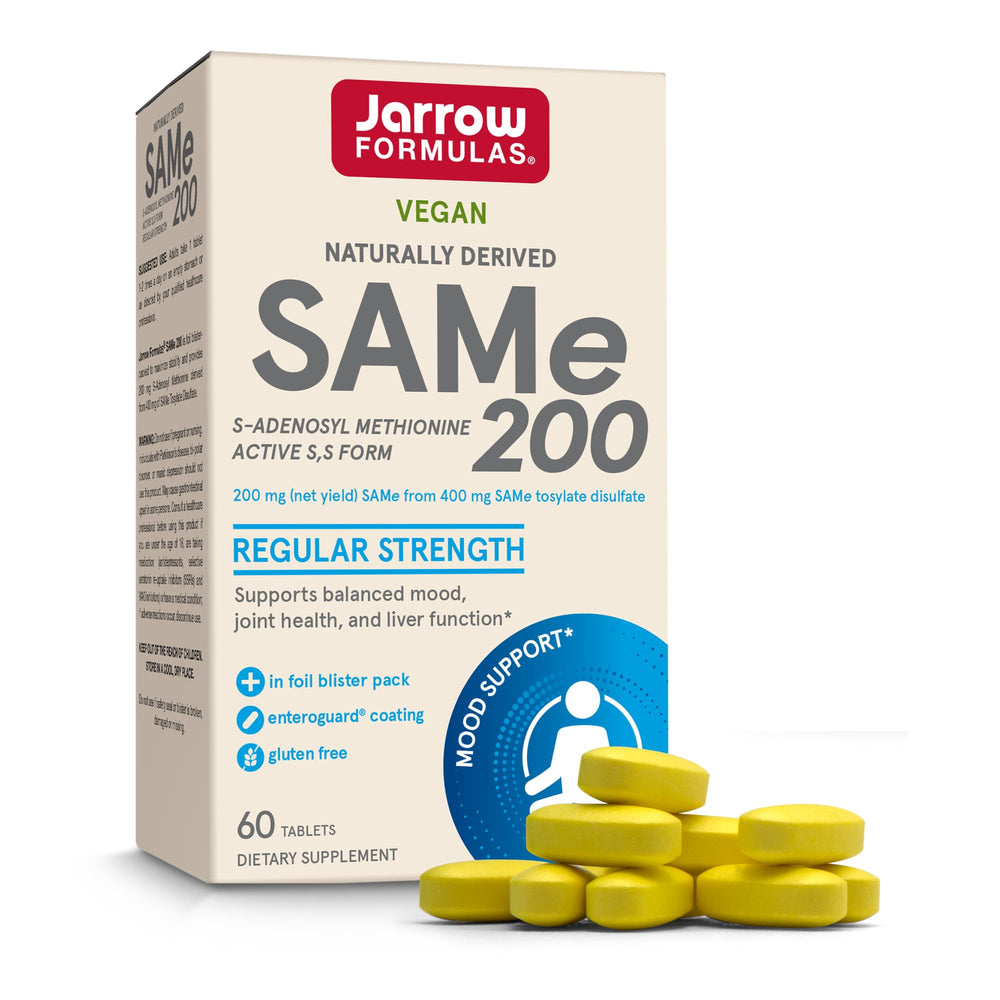 Jarrow Formulas frente del envase mostrando 60 tabletas y beneficios