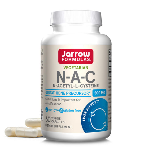 Jarrow Formulas frente del envase mostrando 60 cápsulas, confianza de marca