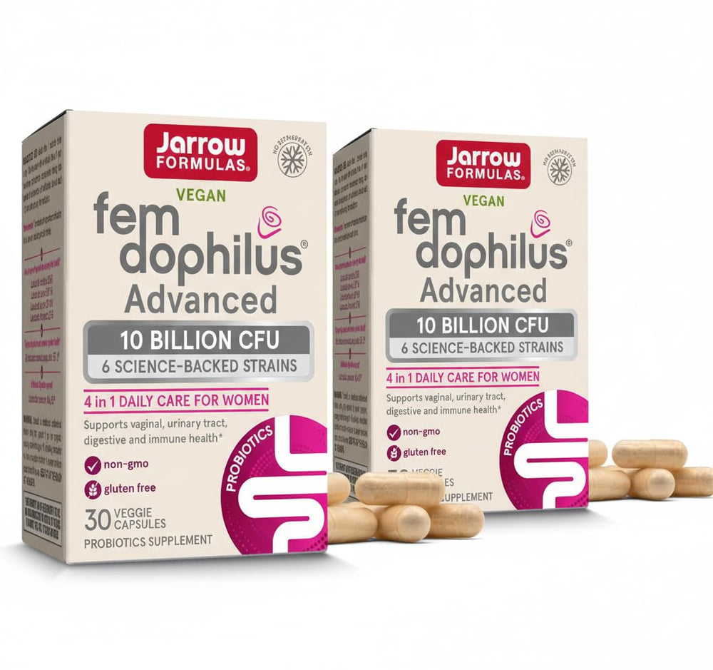 Jarrow Formulas frasco frontal mostrando etiqueta y beneficio probiótico