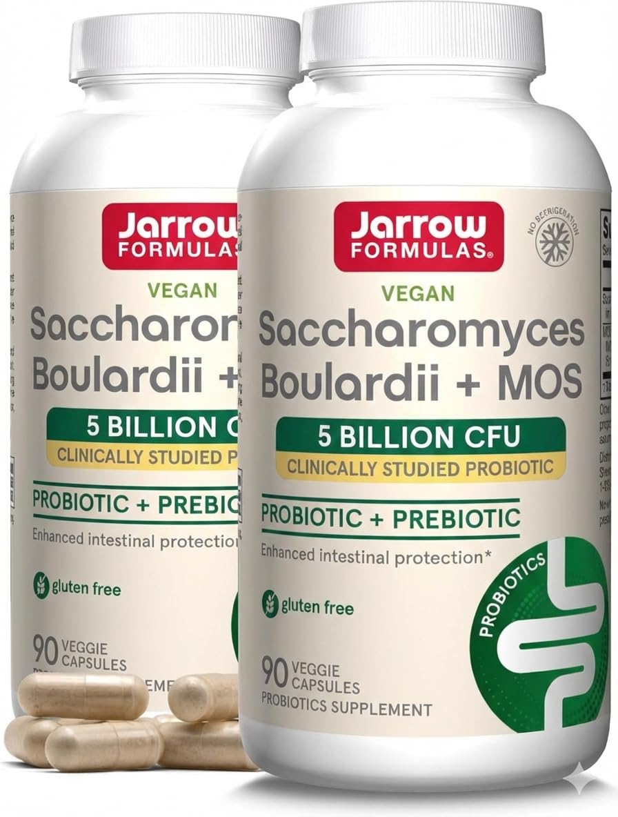 Jarrow Formulas vista frontal del envase mostrando etiqueta y beneficios