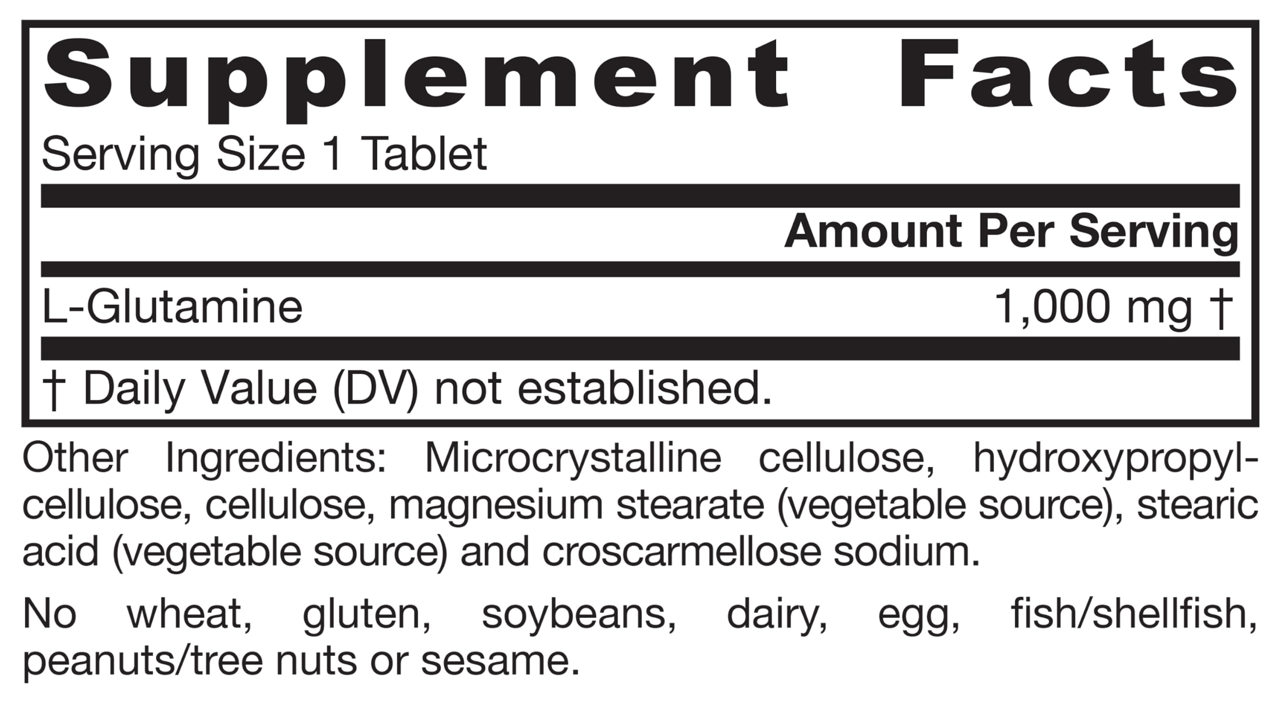 Detalle de la etiqueta de Jarrow Formulas indicando ausencia de alérgenos comunes