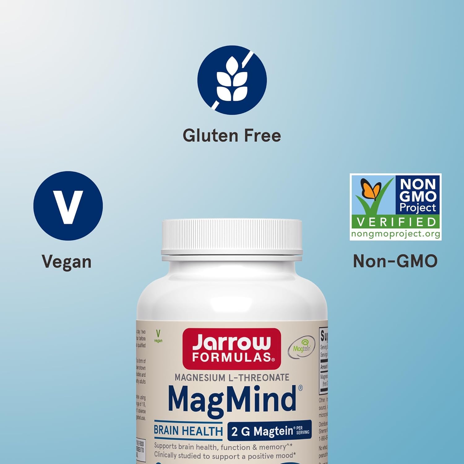 Jarrow Formulas MagMind comparación de tamaño para entender la porción