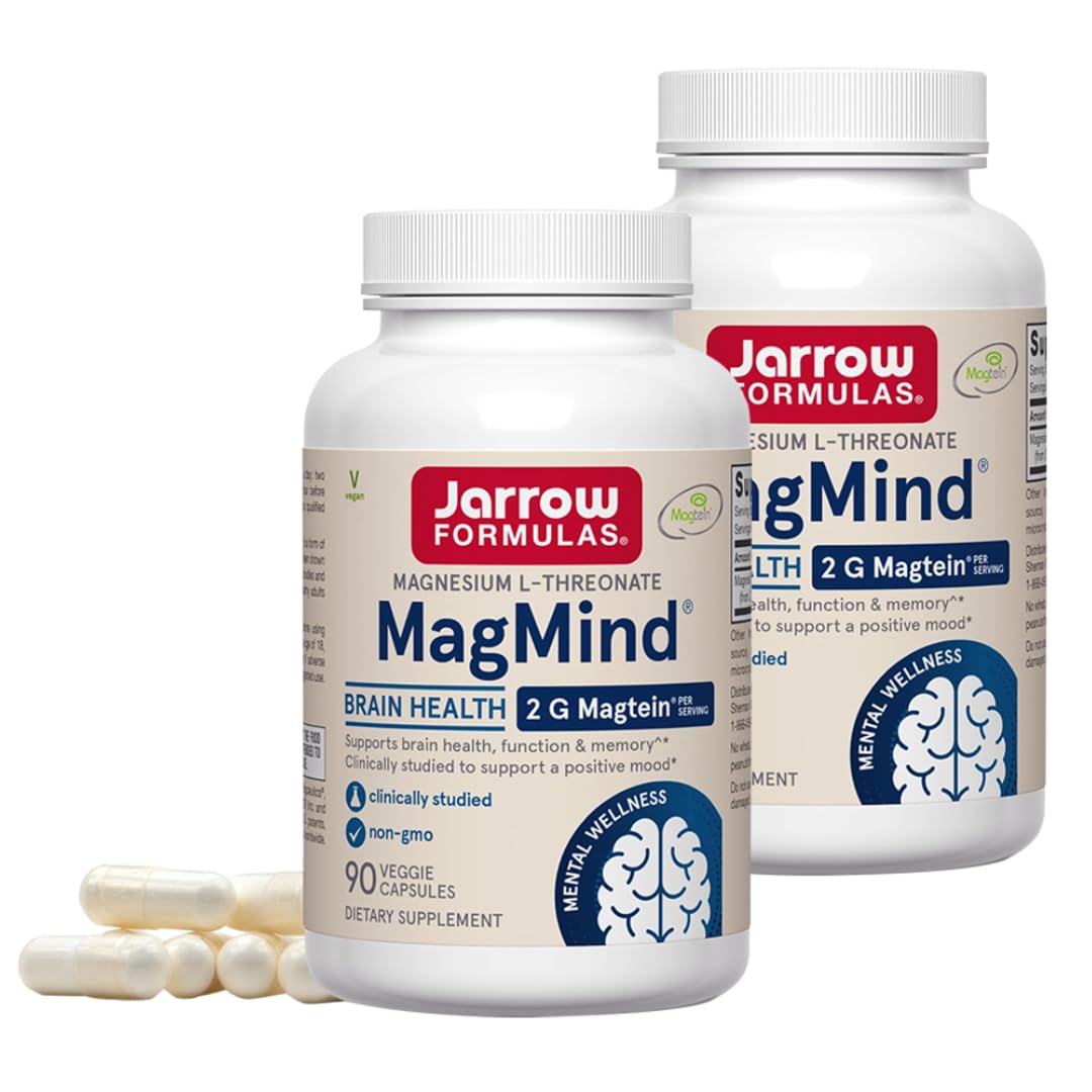 Jarrow Formulas MagMind envase frontal mostrando marca y beneficio cerebral
