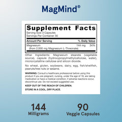 Jarrow Formulas MagMind primer plano de cápsula evidenciando calidad vegana