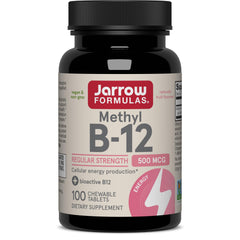Jarrow Formulas frasco frontal mostrando tabletas masticables y beneficios prácticos