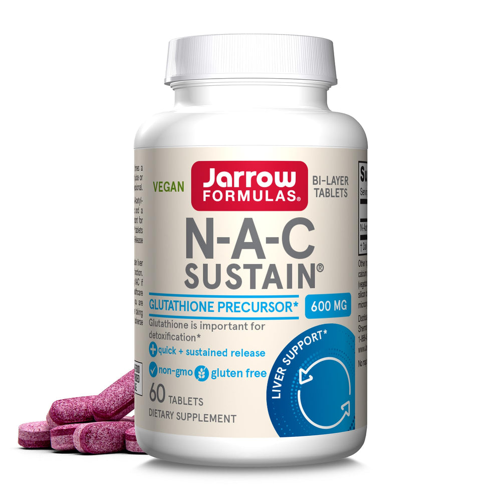 Jarrow Formulas frontal del frasco mostrando marca y dosis 600 mg