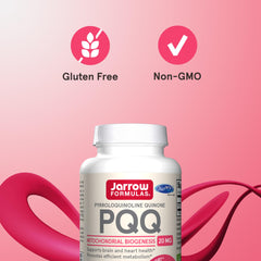 Jarrow Formulas PQQ cápsula en mano para apreciar escala y dosis