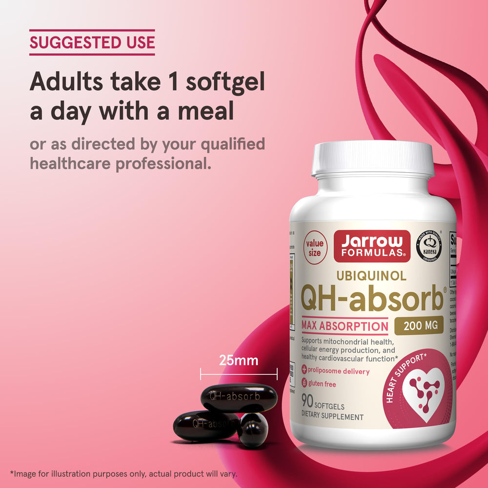 Jarrow Formulas QH-Absorb etiqueta nutricional con información de dosis clara