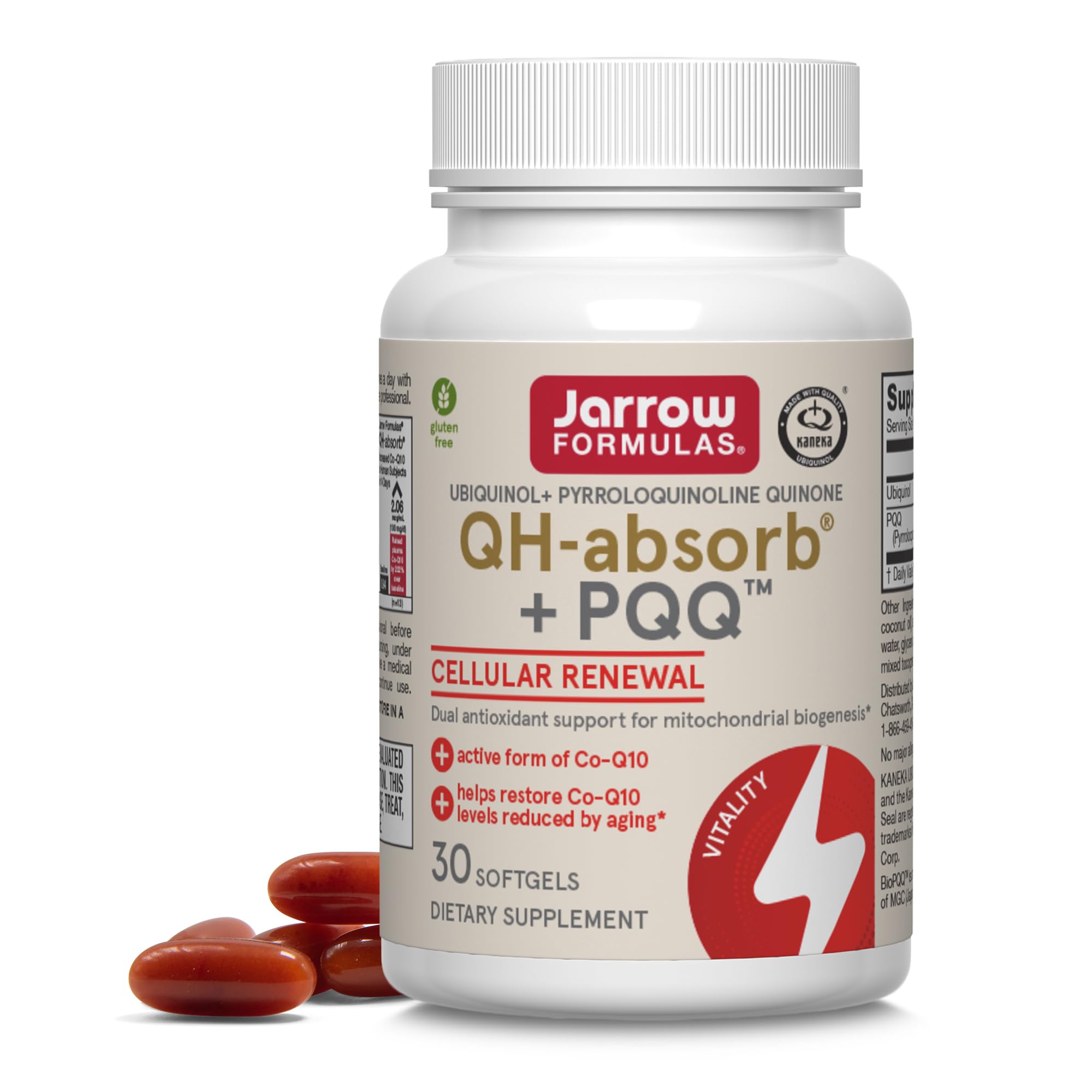 Jarrow Formulas frasco frontal mostrando diseño y beneficios visibles