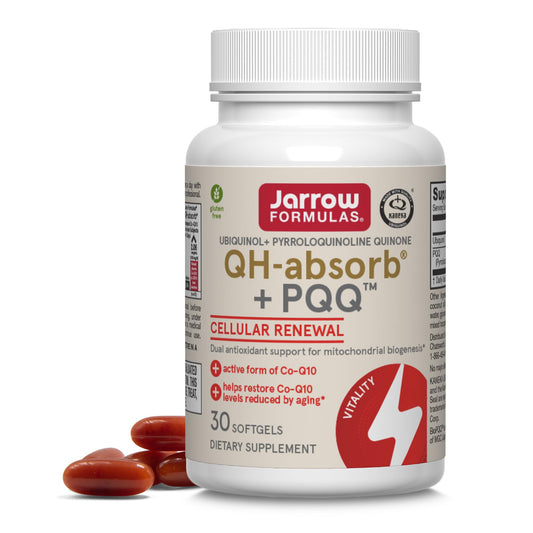 Jarrow Formulas frasco frontal mostrando diseño y beneficios visibles
