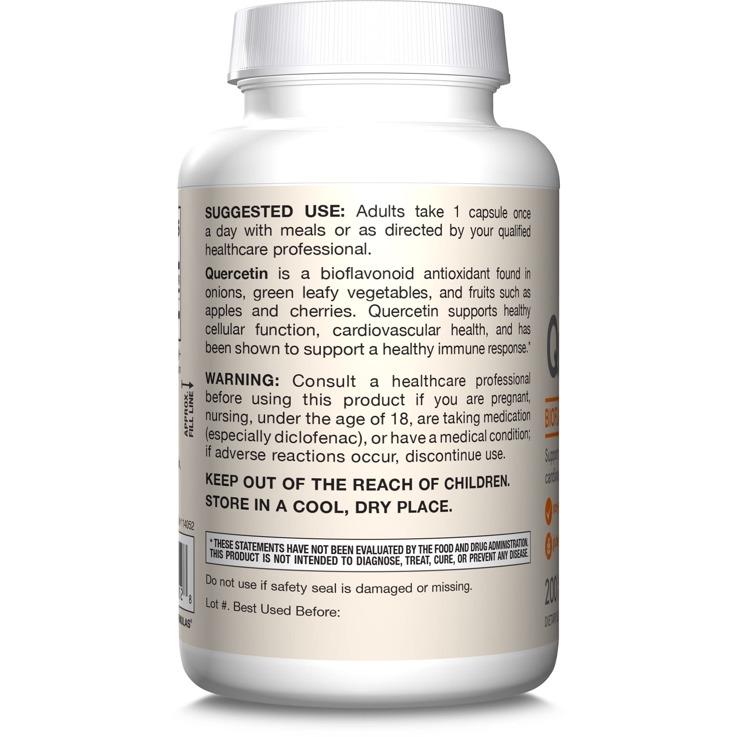Jarrow Formulas frutas y verduras que sugieren origen natural del ingrediente