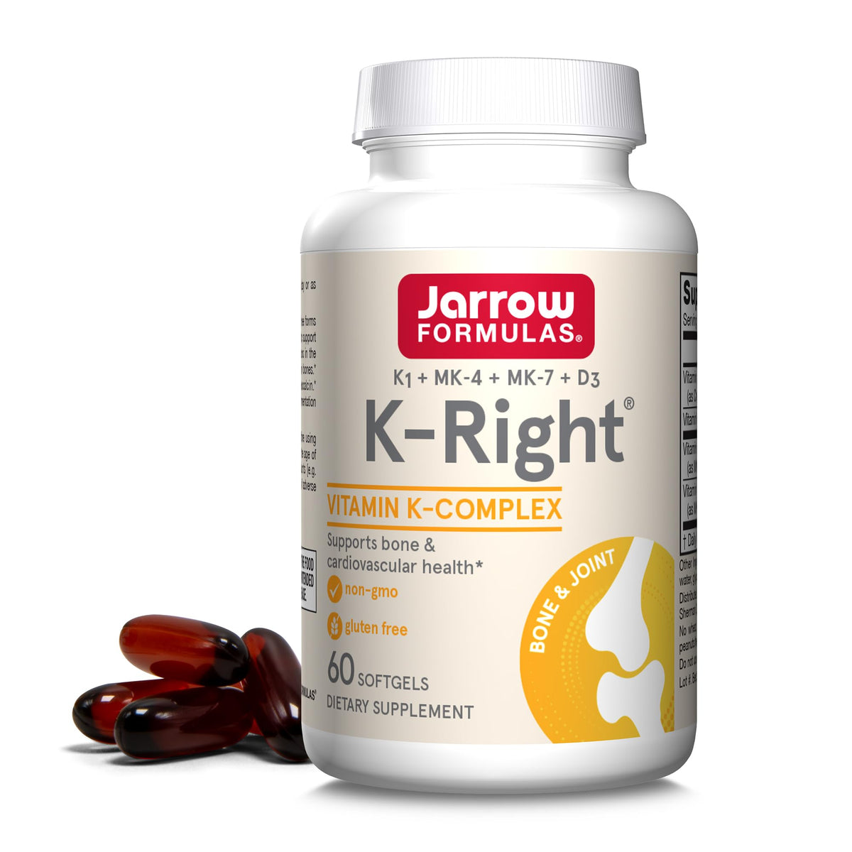 Jarrow Formulas envase frontal que muestra contenido y beneficios