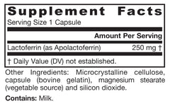 Jarrow Formulas etiqueta con información, lectura clara de ingredientes