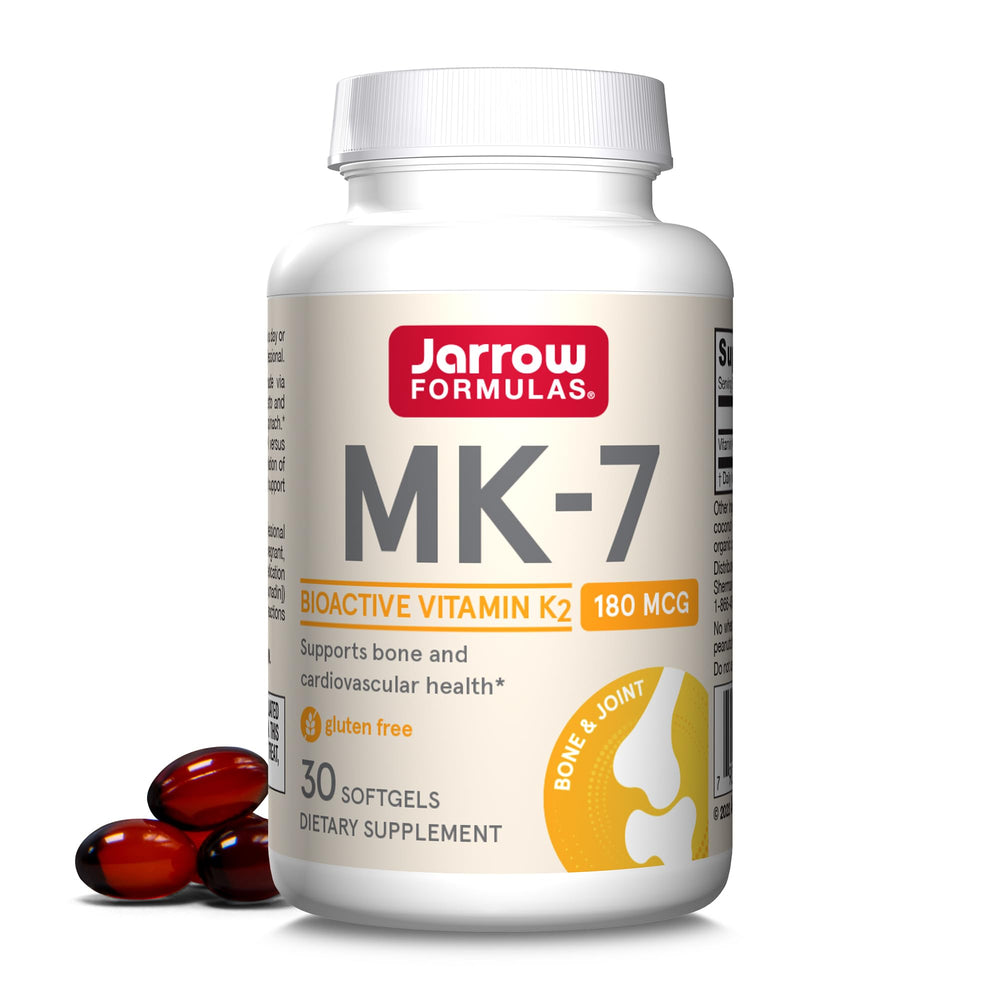 Jarrow Formulas MK-7 vista frontal del envase, presentación clara y práctica