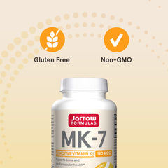 Jarrow Formulas MK-7 cápsula junto a una regla para mostrar tamaño real y dosis fácil