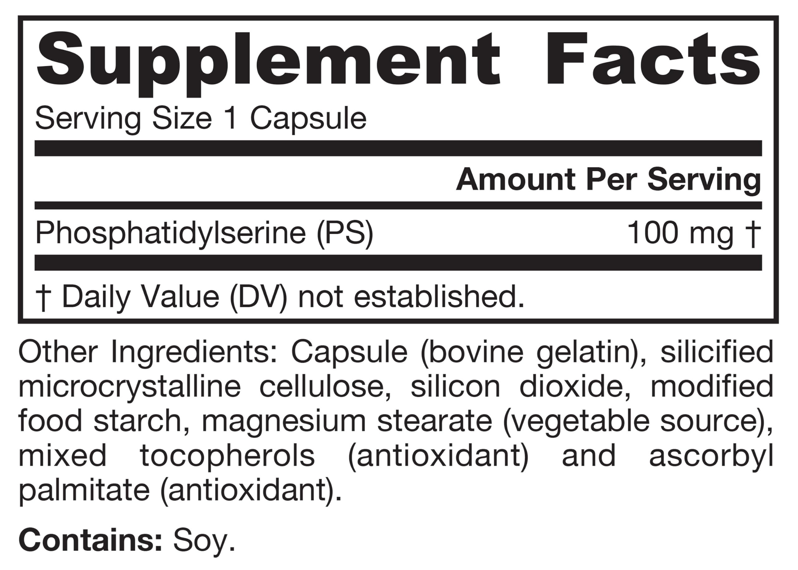 Ingredientes naturales — lecitina de girasol destacada en Jarrow PS100