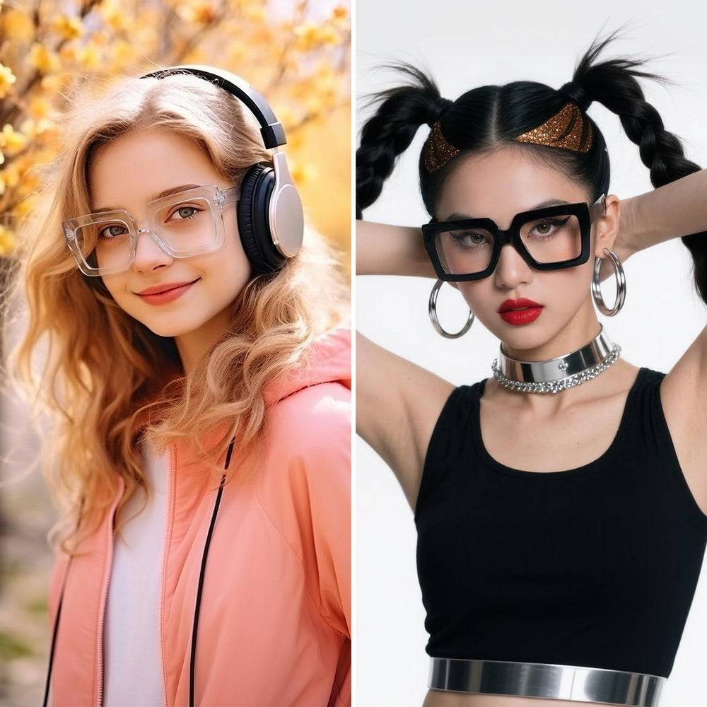 JATEBI gafas en uso durante trabajo en oficina para reducir fatiga visual