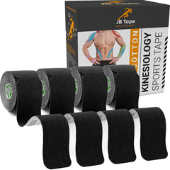 June Bugz empaque frontal JB Tape negro mostrando rollos y tiras, beneficio durabilidad