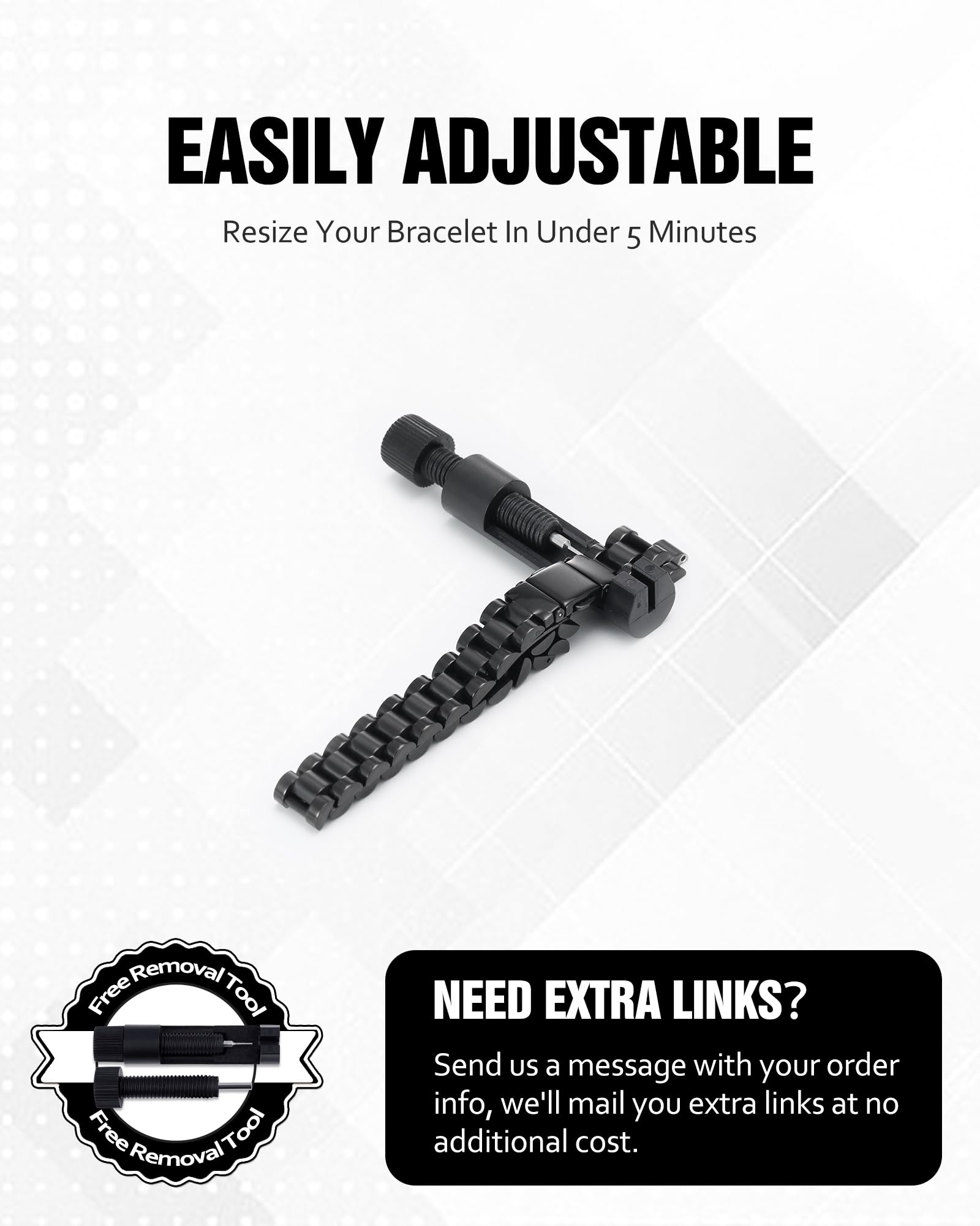 Jecanori pulsera en mano para comparar escala y comodidad