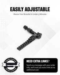 Jecanori pulsera en mano para comparar escala y comodidad