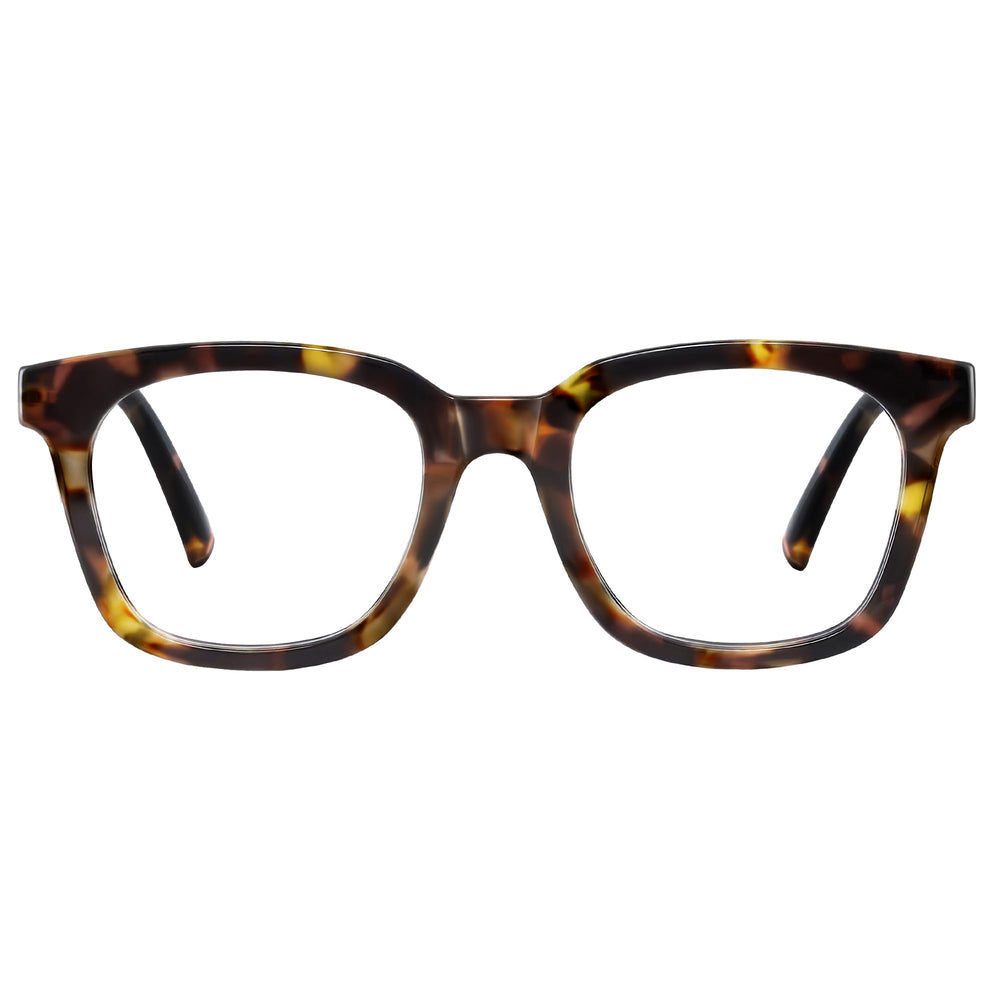 Jectieey vista frontal montura tortoise que protege y añade estilo