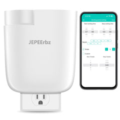 JEPEErbz difusor enchufable frontal mostrando diseño elegante y fácil instalación