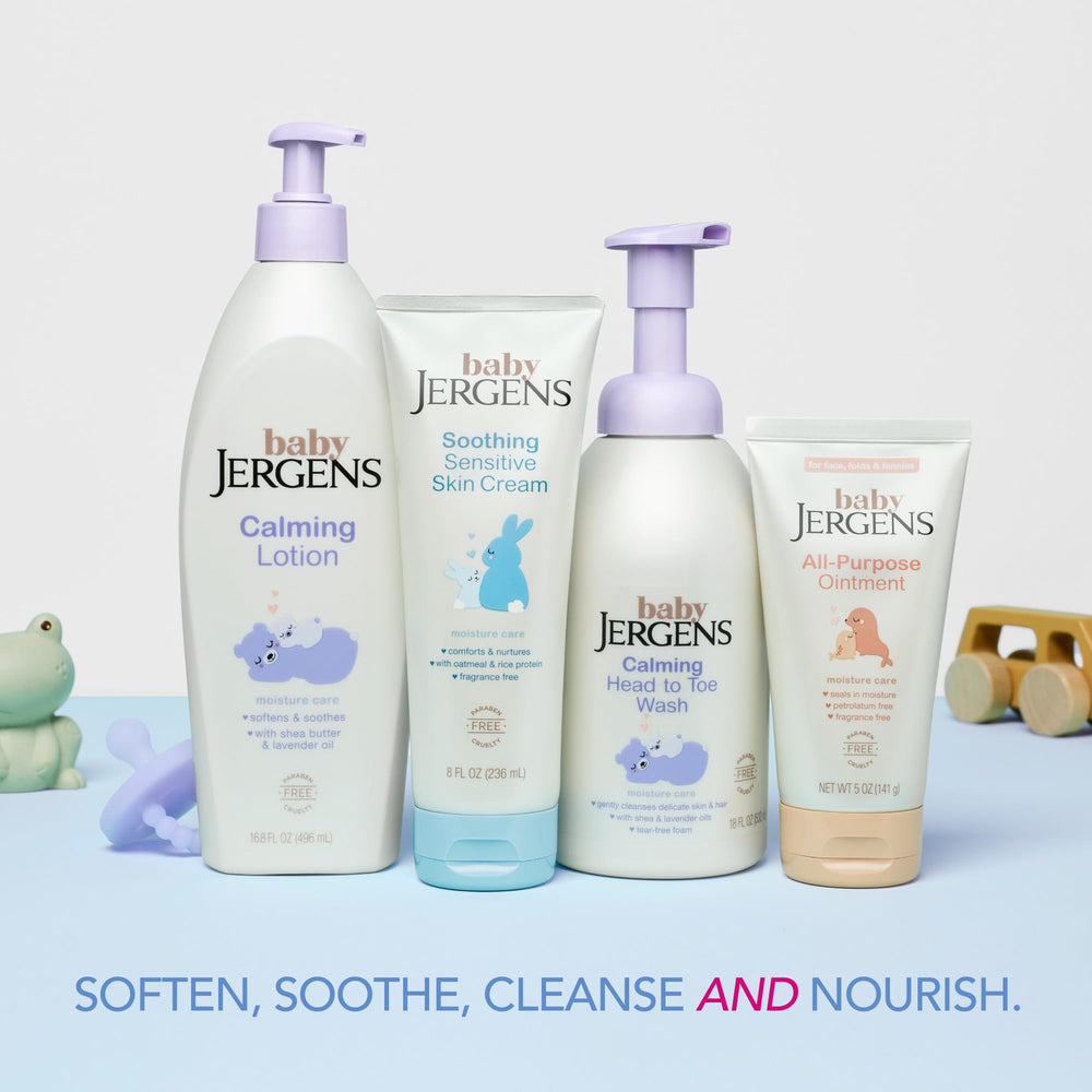 Jergens etiqueta con ingredientes claros que transmiten confianza y transparencia