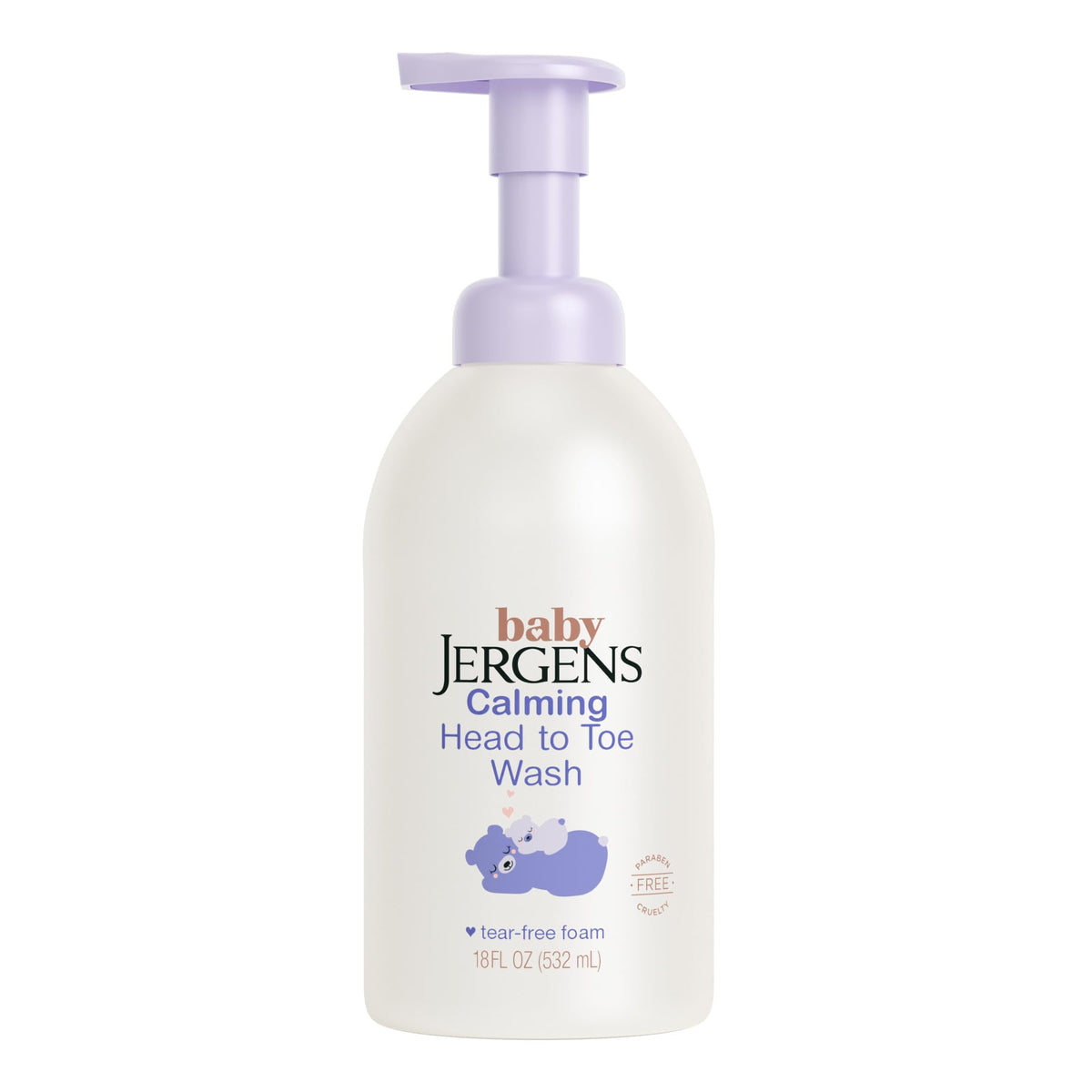 Jergens envase frontal mostrando diseño y beneficios para baño seguro