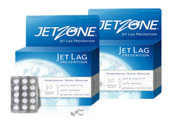 JetZone empaque frontal mostrando pack de 2 y conveniencia para viajes