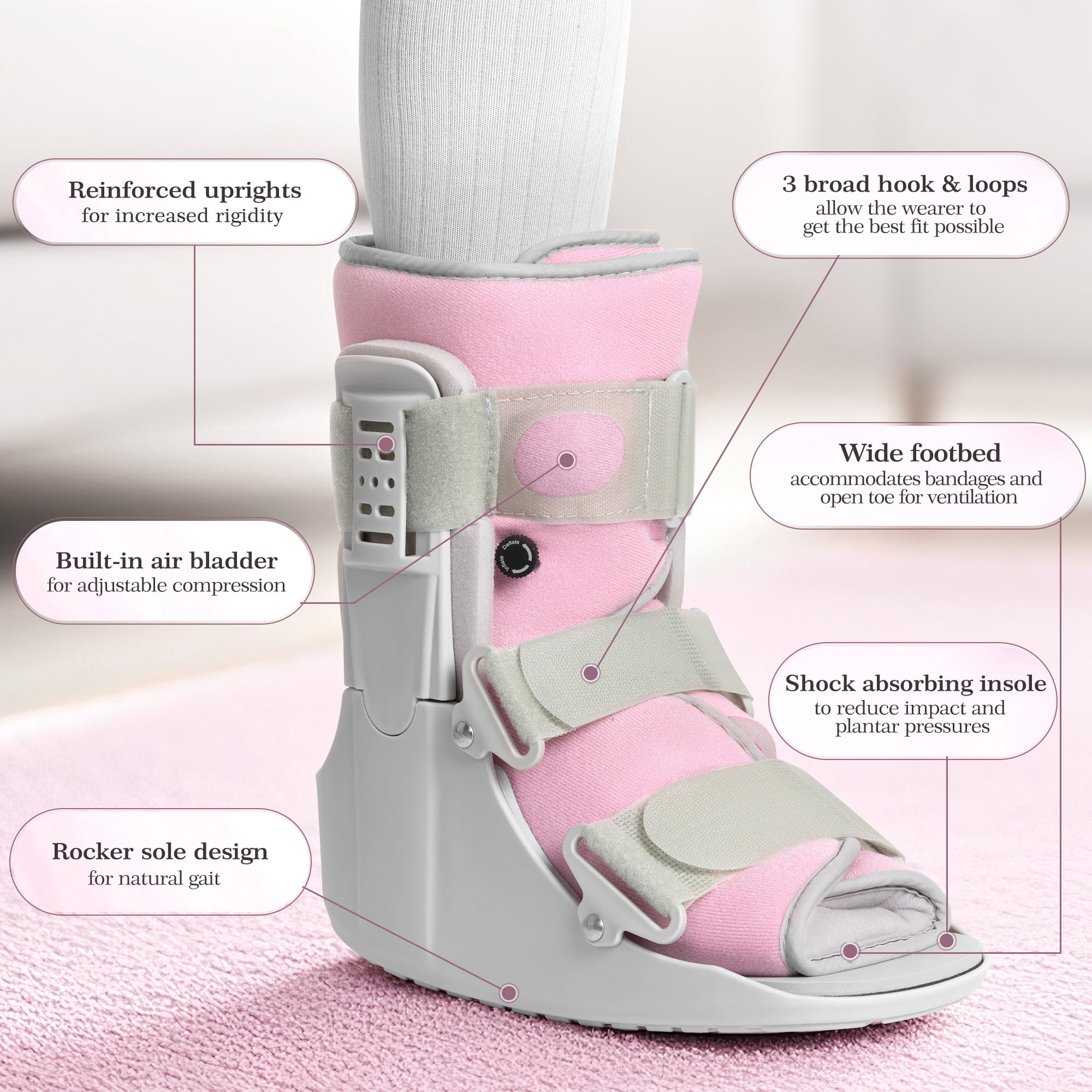 Jewlri detalle del forro rosa desmontable para higiene y confort
