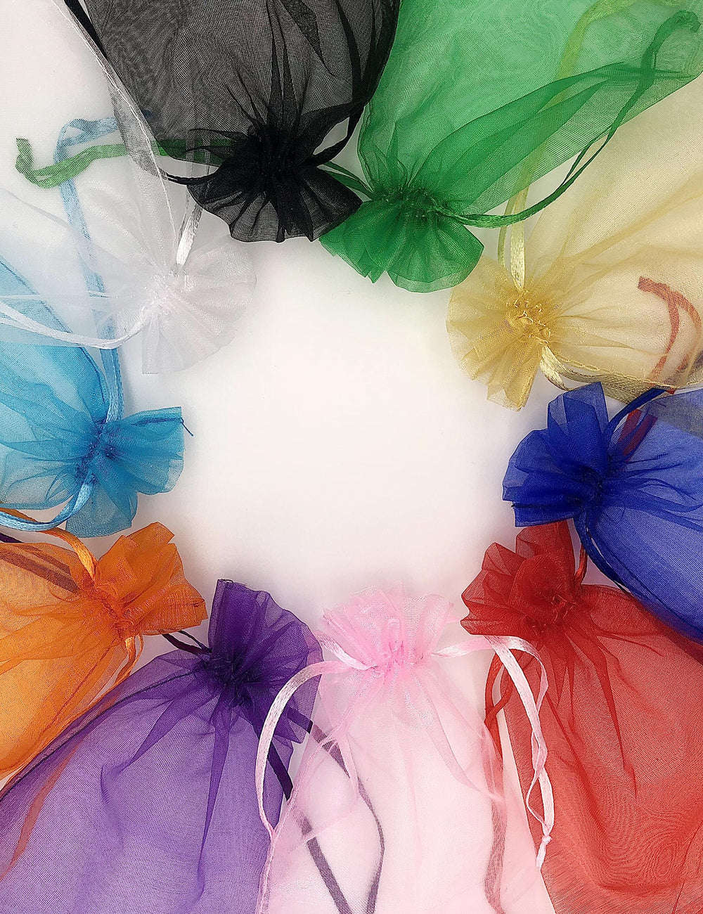 Jexila detalle de tejido de organza transparente que muestra contenido