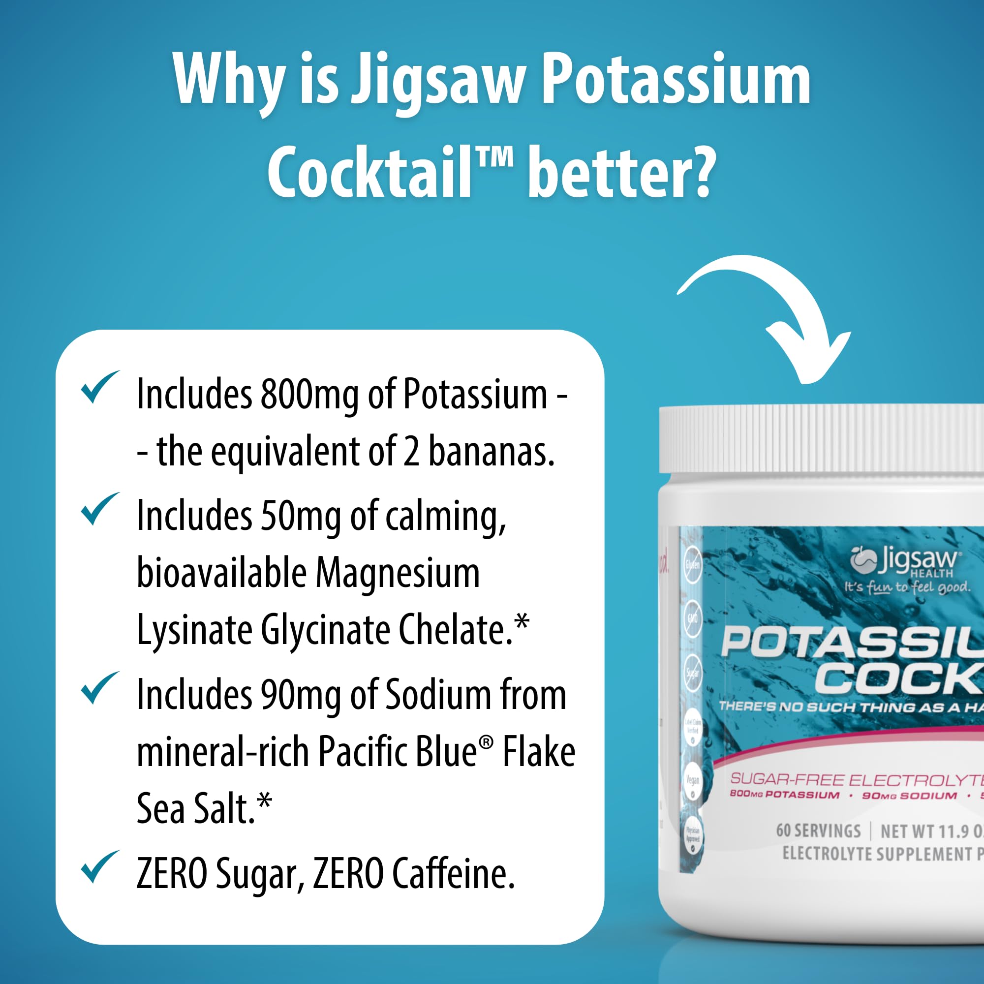 Jigsaw Health uso después de entrenamiento, repone minerales y energía