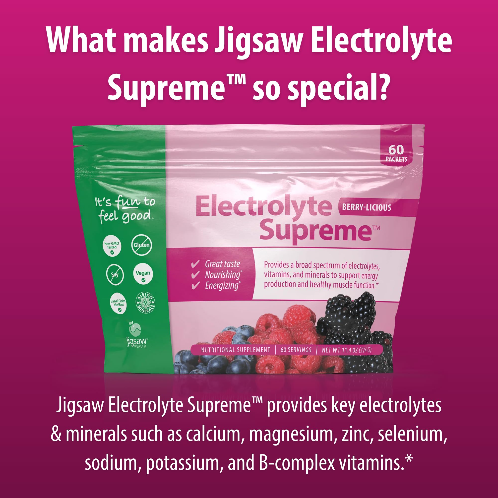 Jigsaw Health etiqueta nutricional y lista de ingredientes, ayuda a verificar minerales y dosis