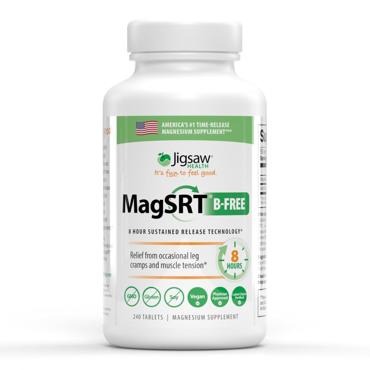Jigsaw Health MagSRT envase frontal mostrando presentación y marca, fácil identificación