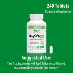 Jigsaw Health MagSRT en mesa de cocina junto a suplementos mostrando integración en la rutina
