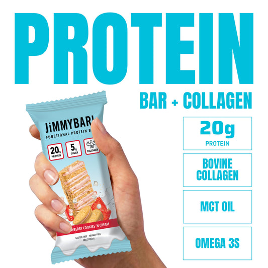 JIMMYBAR primer plano de la barra mostrando textura cremosa y proteínas