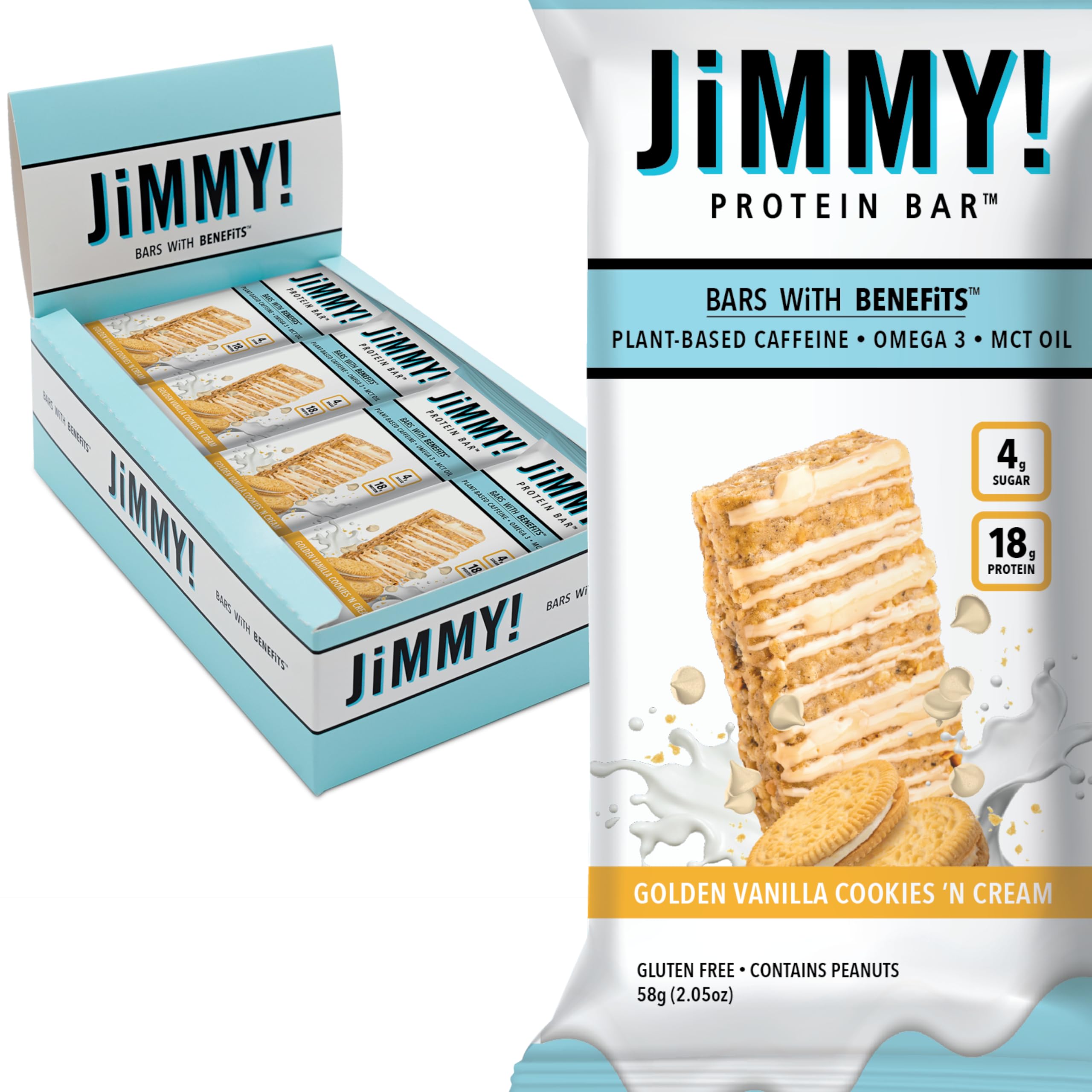 JiMMYBAR embalaje frontal mostrando variedad y conveniencia
