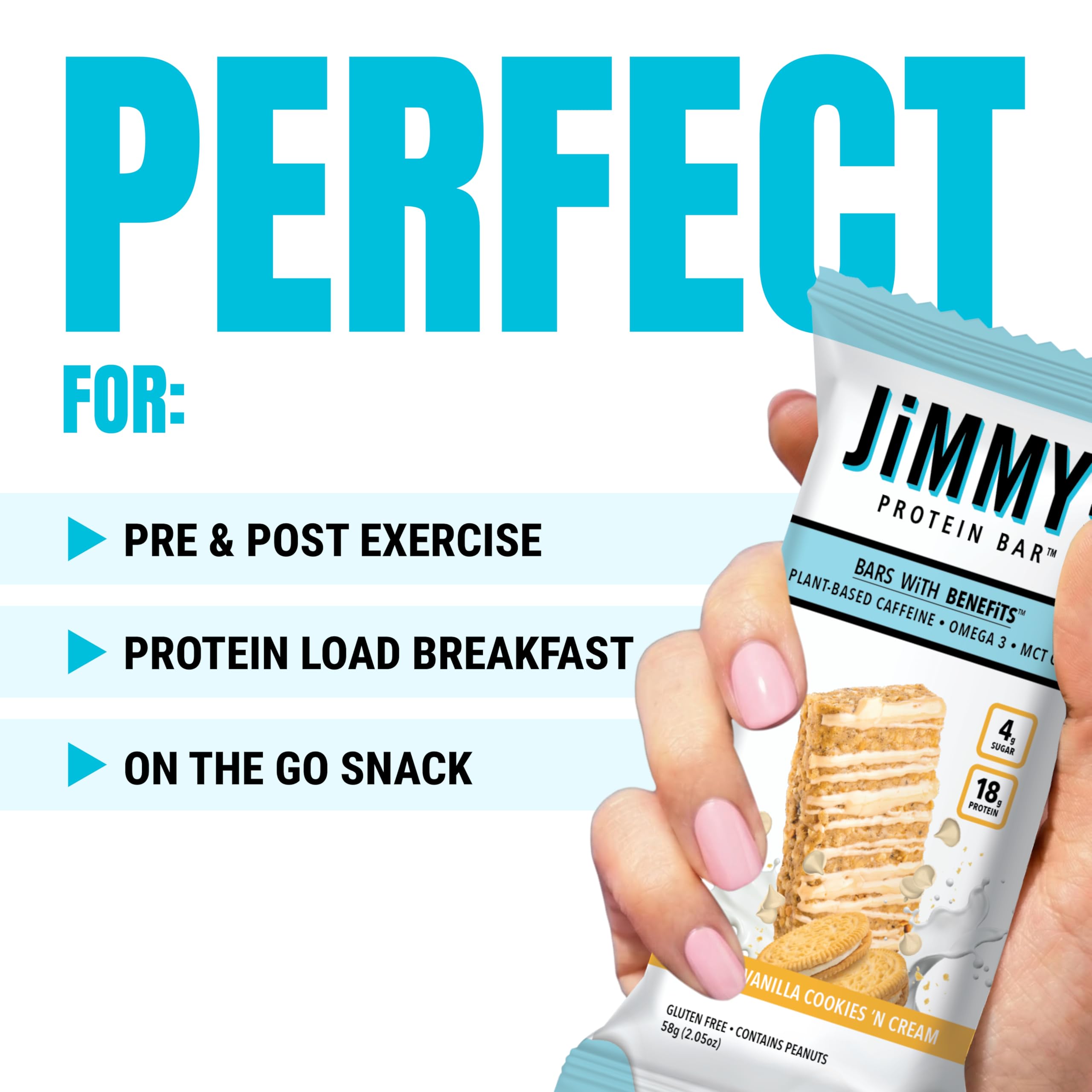 JiMMYBAR ingredientes con mantequilla de cacahuete real y calidad