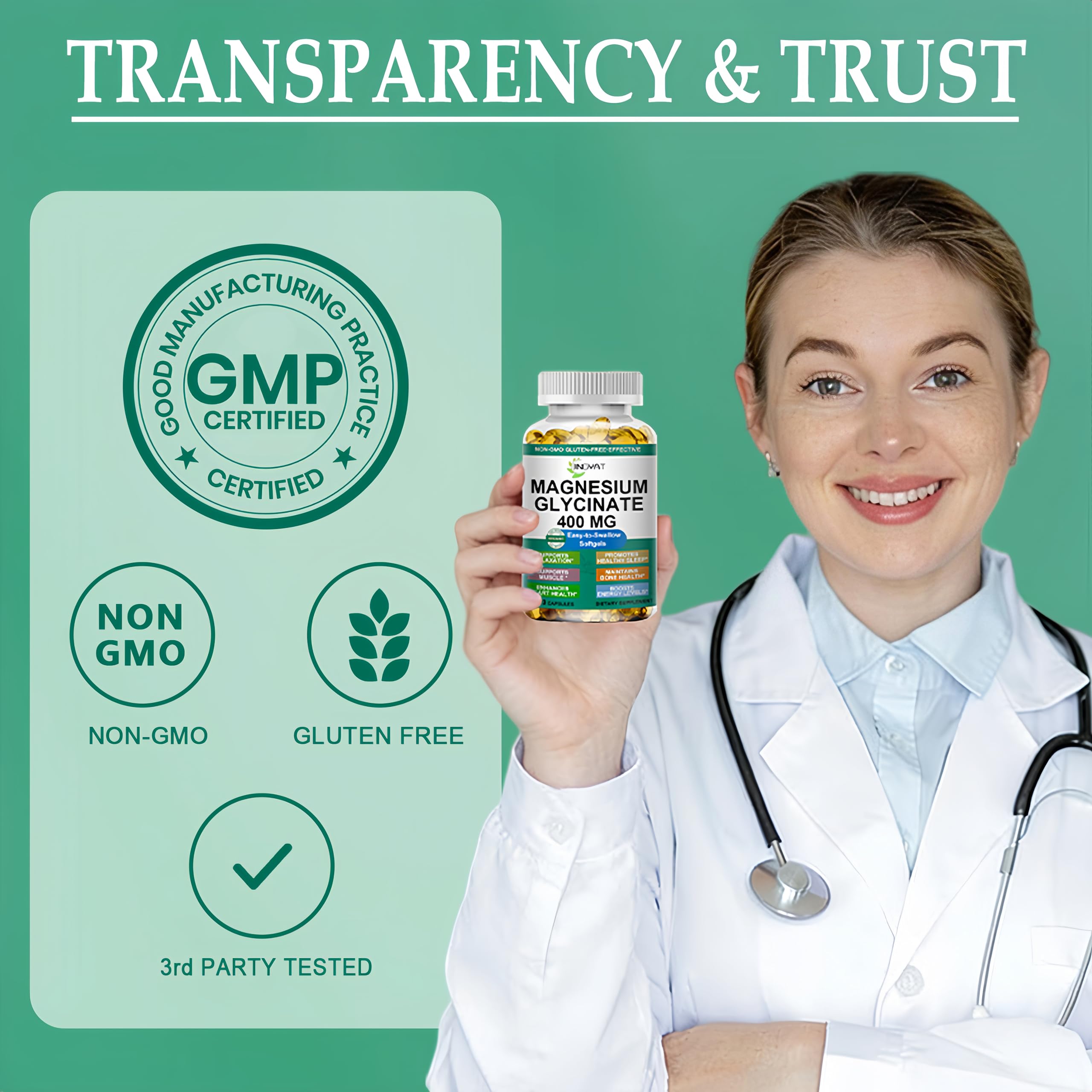 JINGYAT etiqueta con ingredientes y pureza para transparencia del suplemento