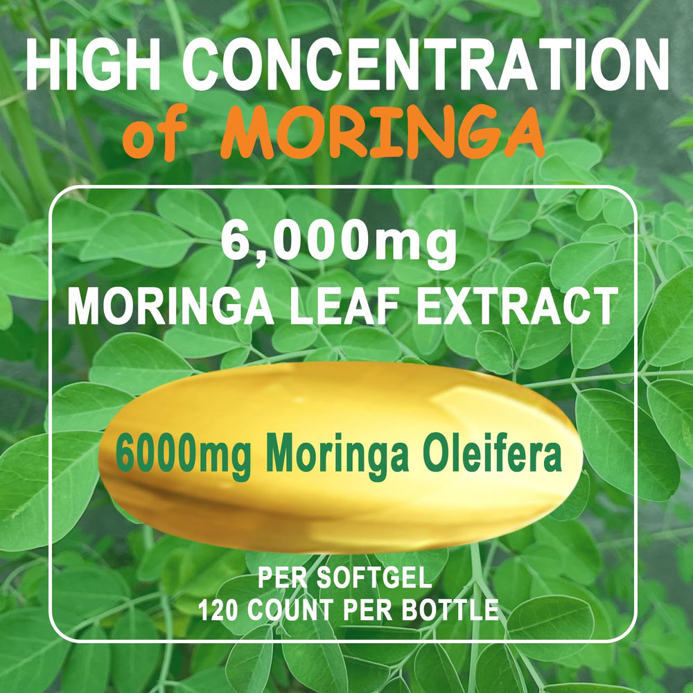 JINGYAT cápsula de Moringa en la palma demostrando tamaño práctico