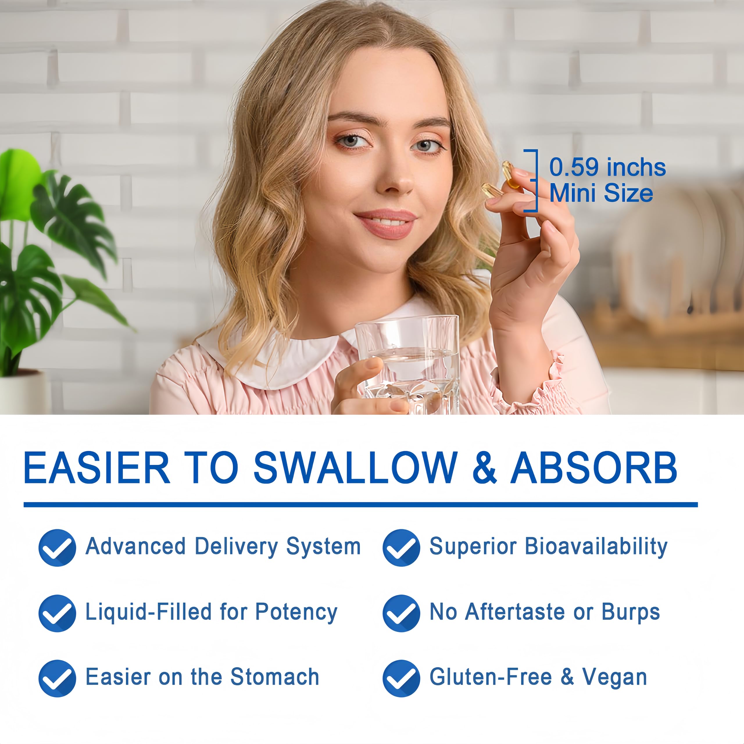 JINGYAT mujer activa tomando el suplemento como parte de su rutina saludable