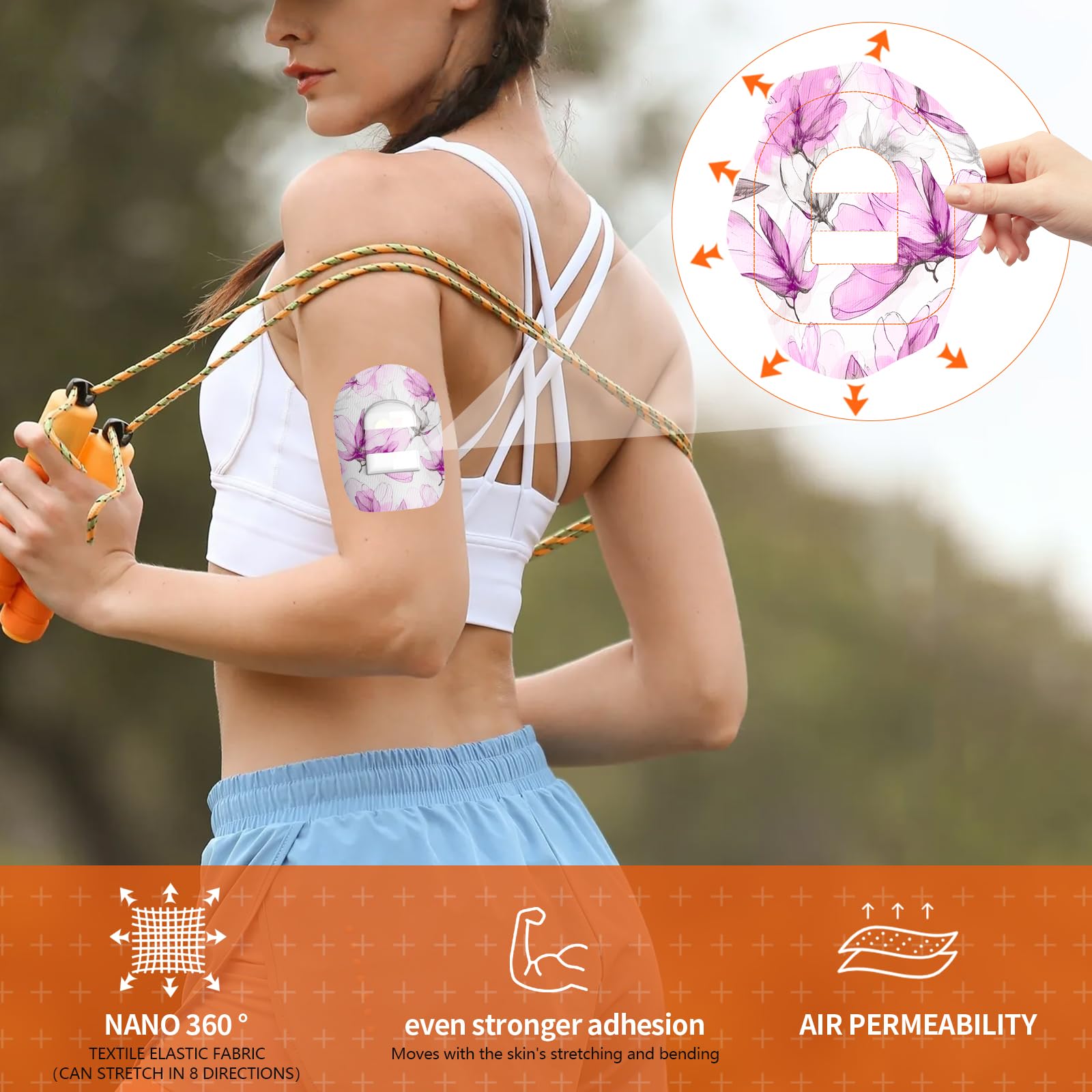 Jinyu-Sega comparación de tamaño con Omnipod, perfil bajo y discreción