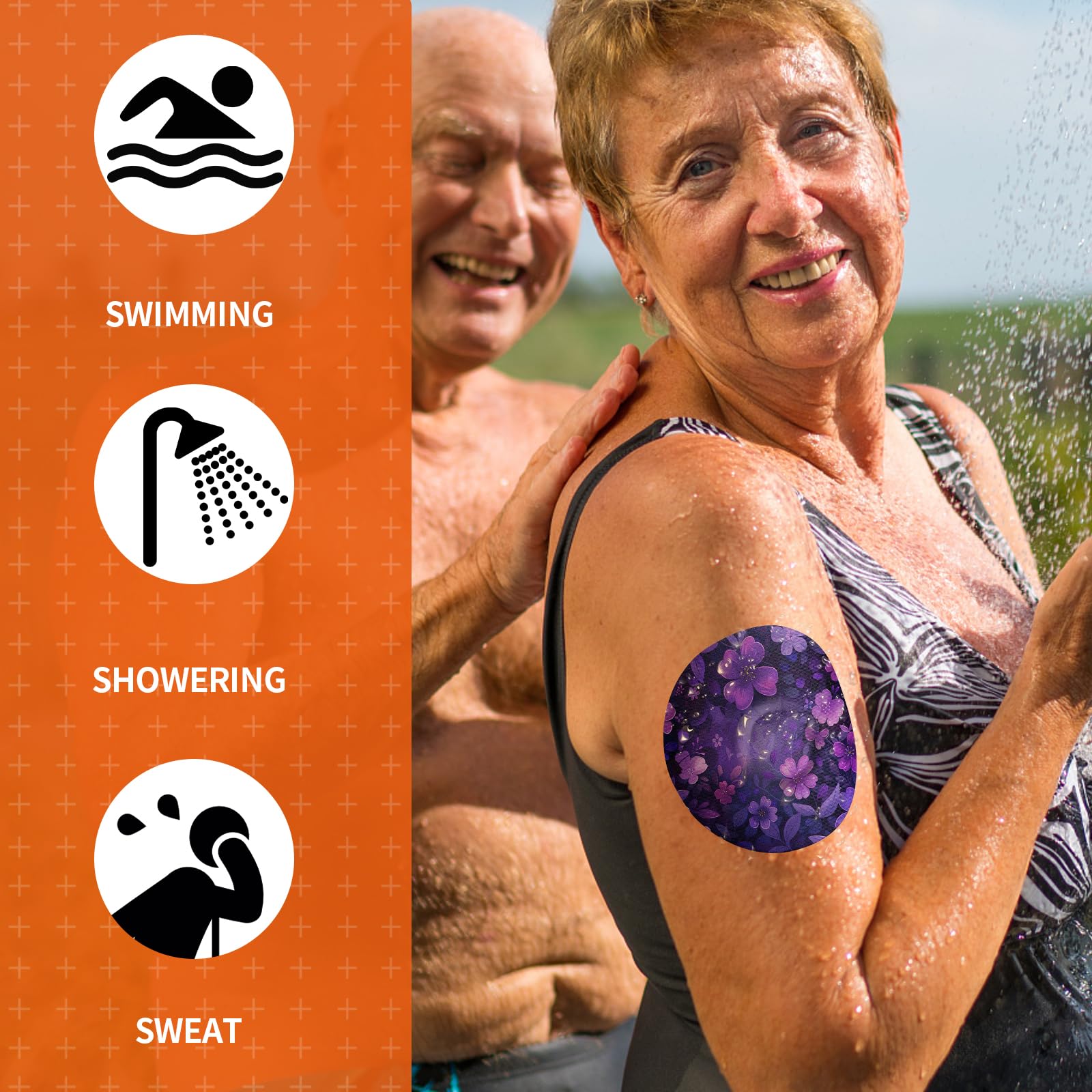 Jinyu-Sega tamaño comparado con sensor Dexcom G7 para ajuste