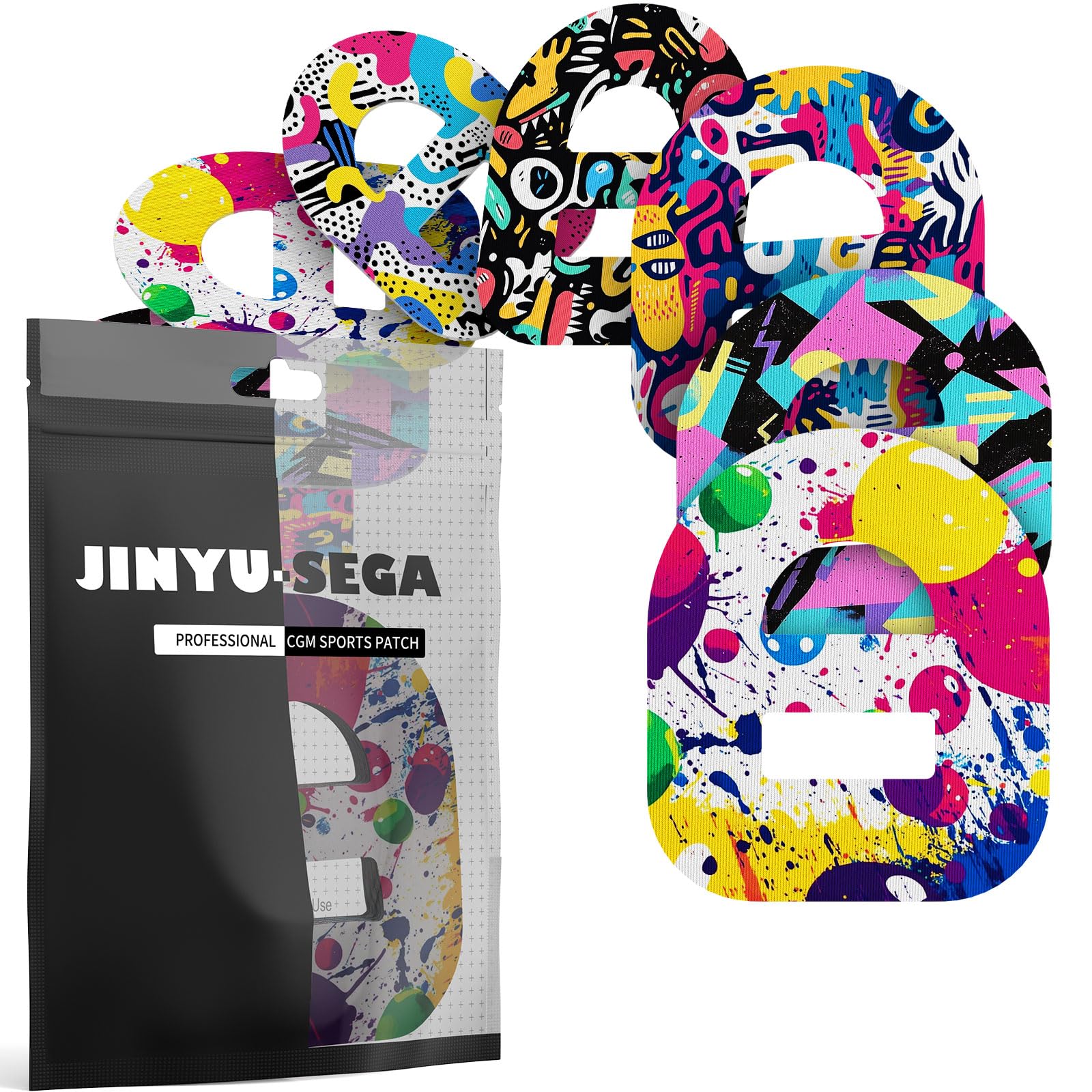 Jinyu-Sega empaque frontal mostrando 20 parches y beneficios