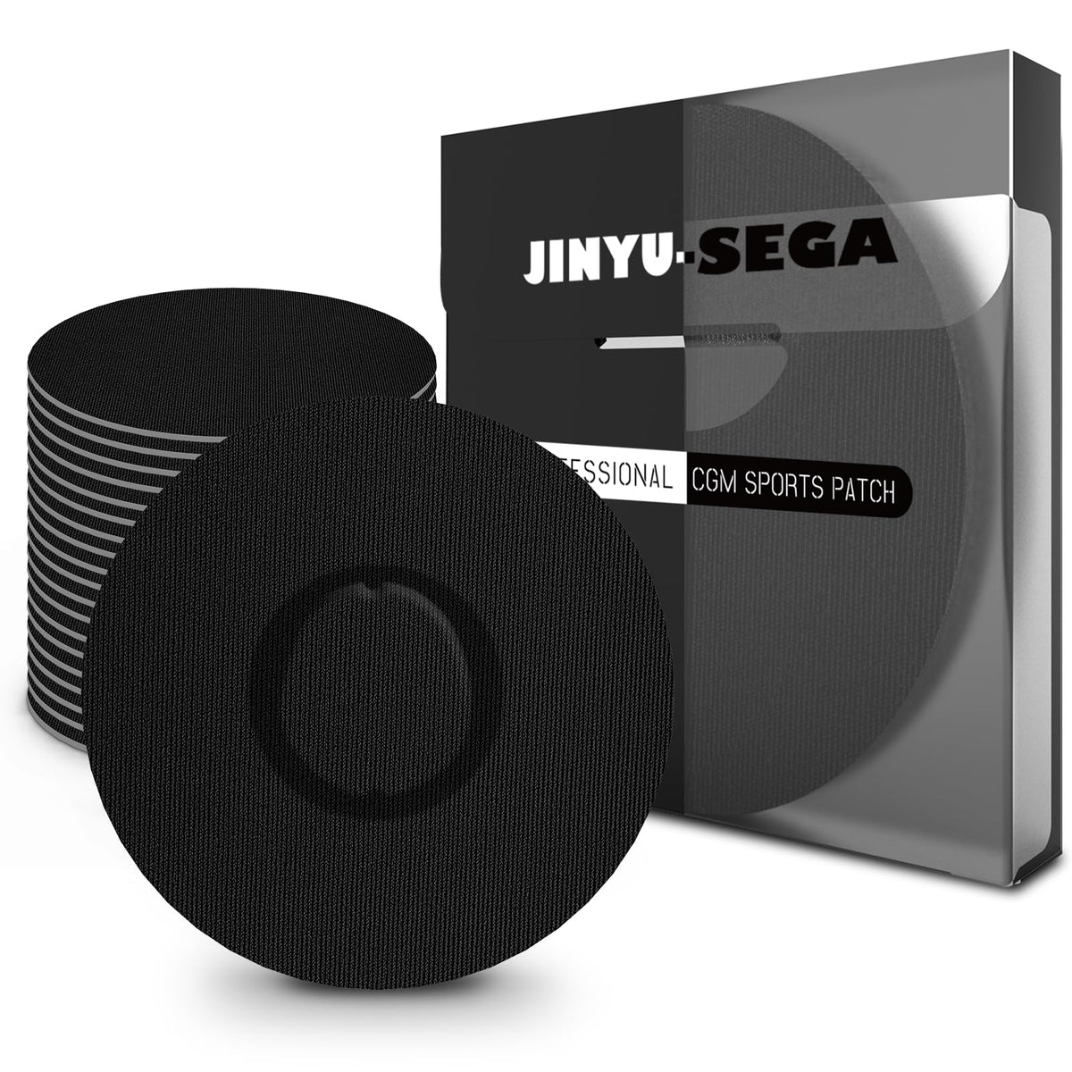Jinyu-Sega vista frontal del paquete mostrando 20 parches, seguridad prolongada