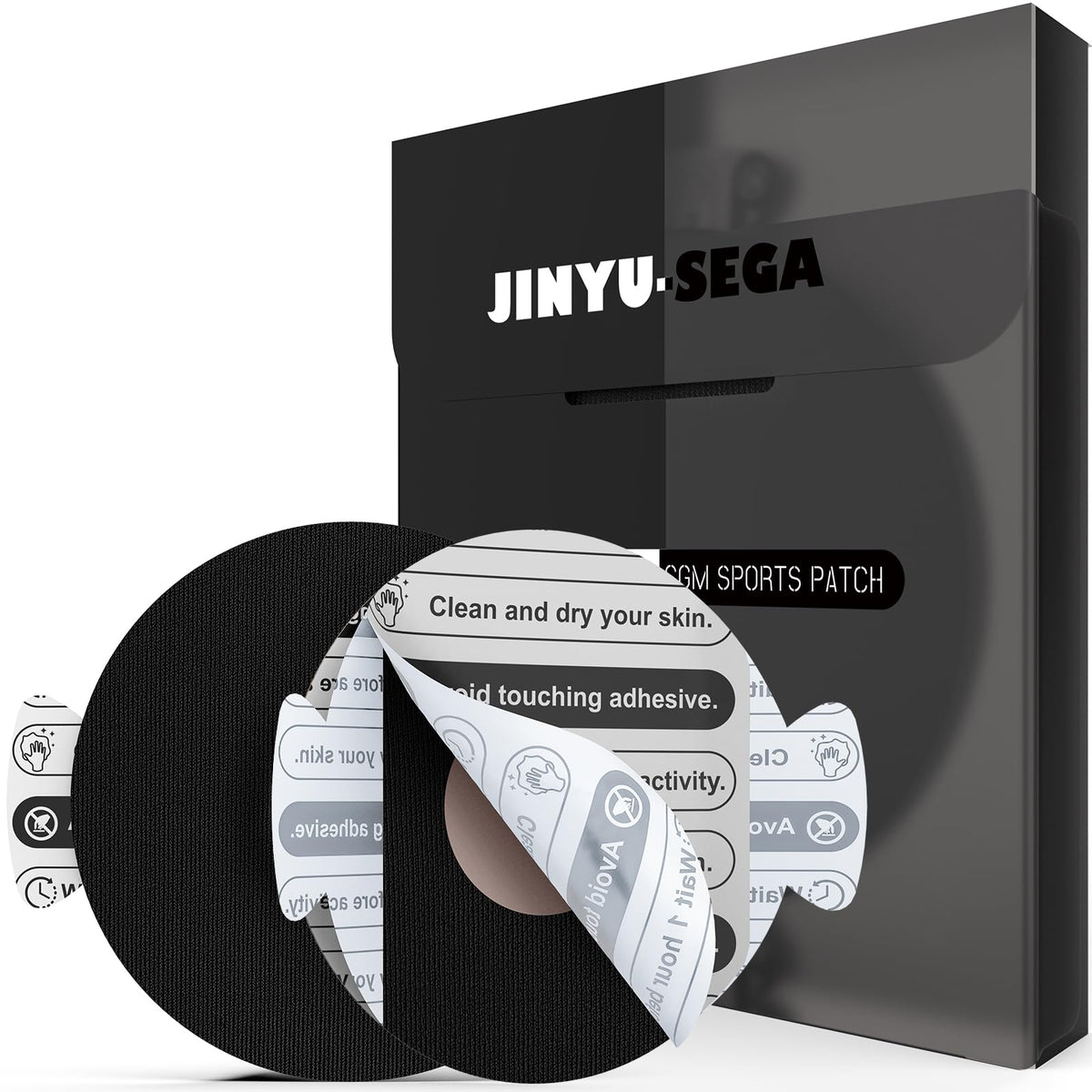 Jinyu-Sega empaque frontal que muestra 20 parches y claridad de uso