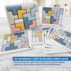 Jispring tablero con plantilla para resolver puzzles y mejorar percepción visual